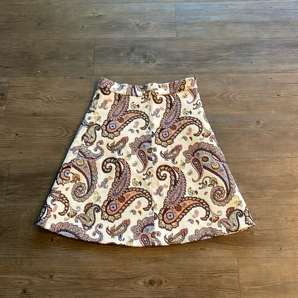 Zara Flared A-Line Paisley Jacquard Print Size  S - Picture 10 of 16